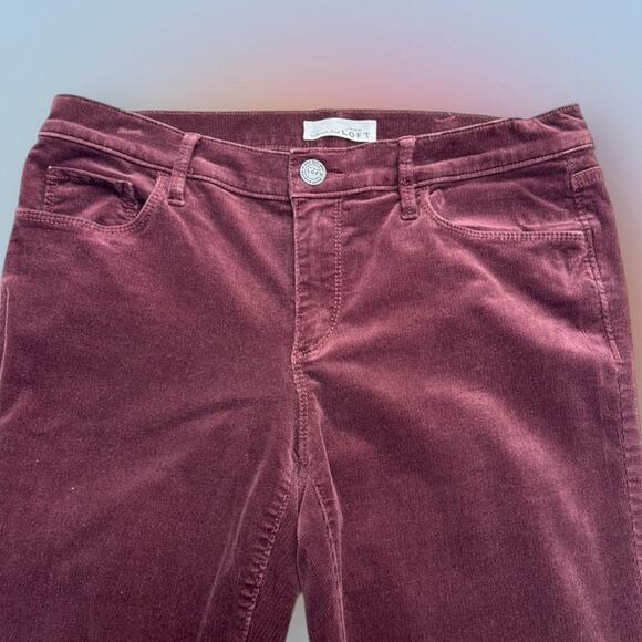 LOFT Denim - LOFT Women’s 8 Burgundy Purple MODERN SKINNY Corduroy Jeans
